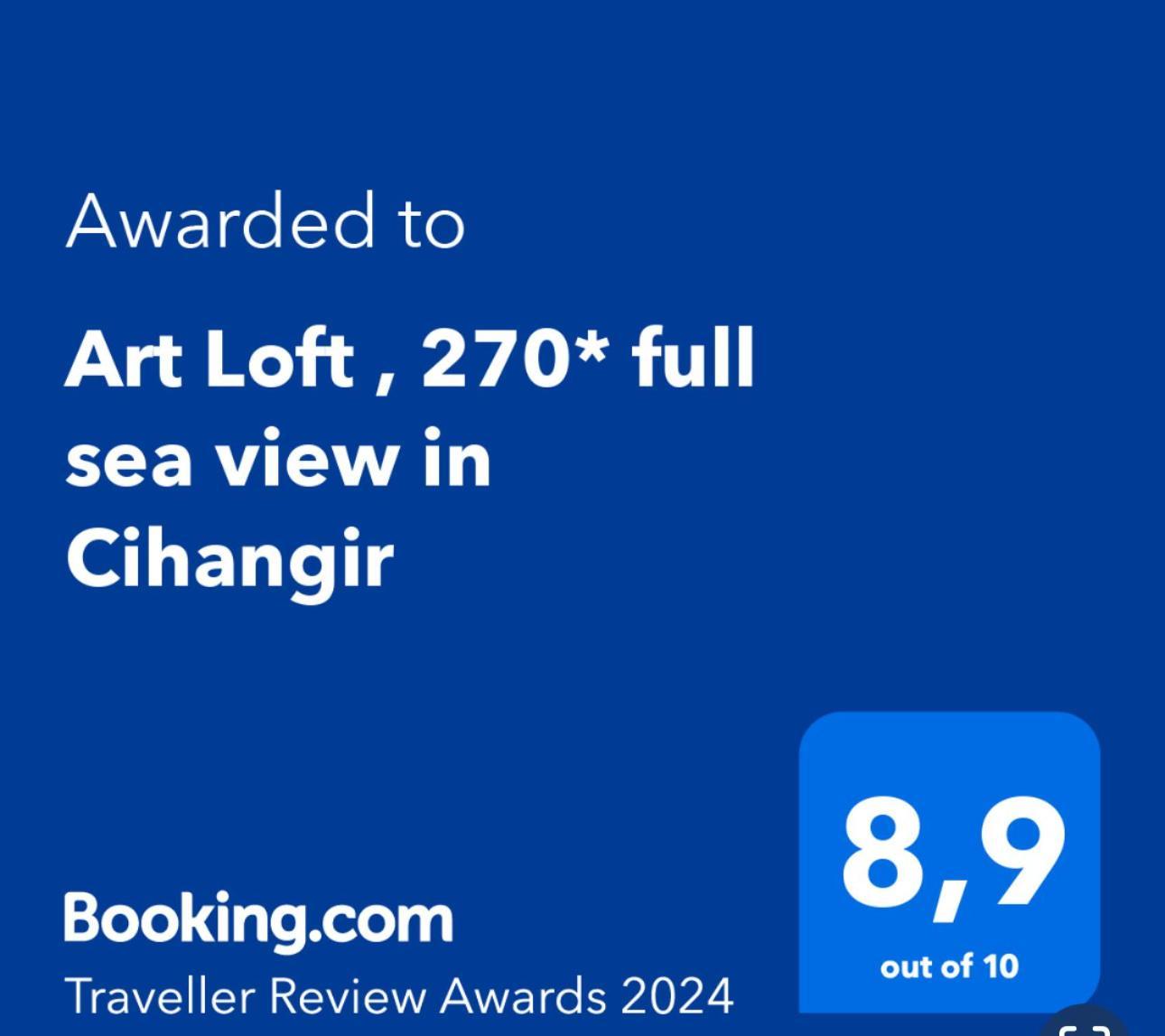 Art Loft , 270* Full Sea View In Cihangir Leilighet Istanbul Eksteriør bilde